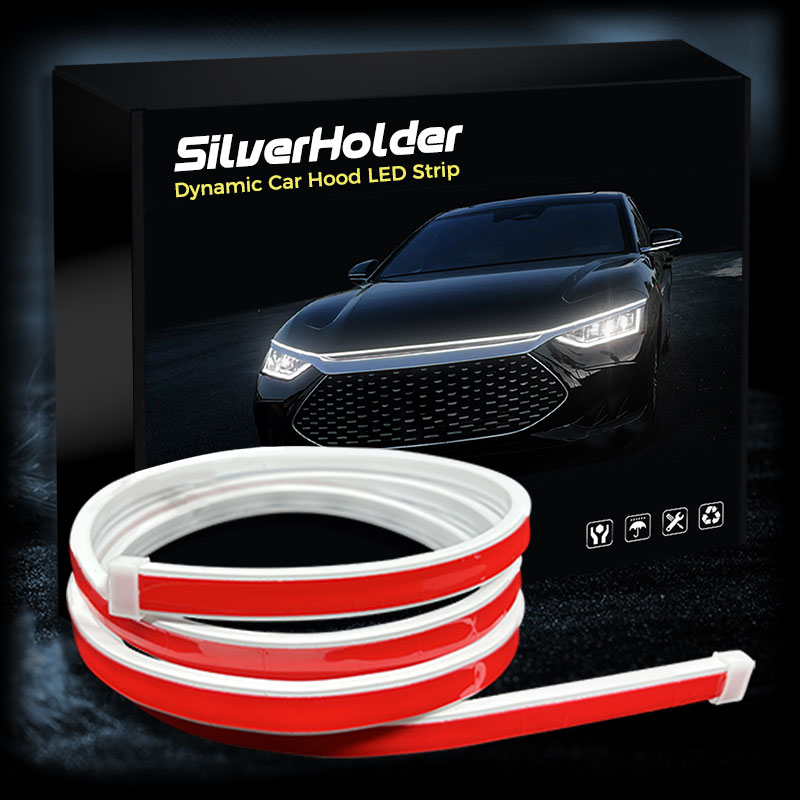 PrixPrime - Rotierendes LED-Licht für Zigarettenanzünder im Auto, Farbe weiß